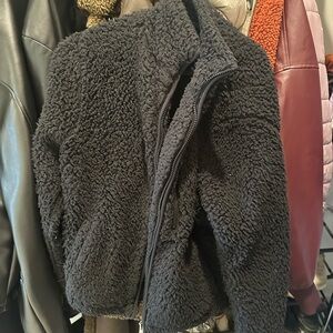 Love Tree Black Sherpa Jacket